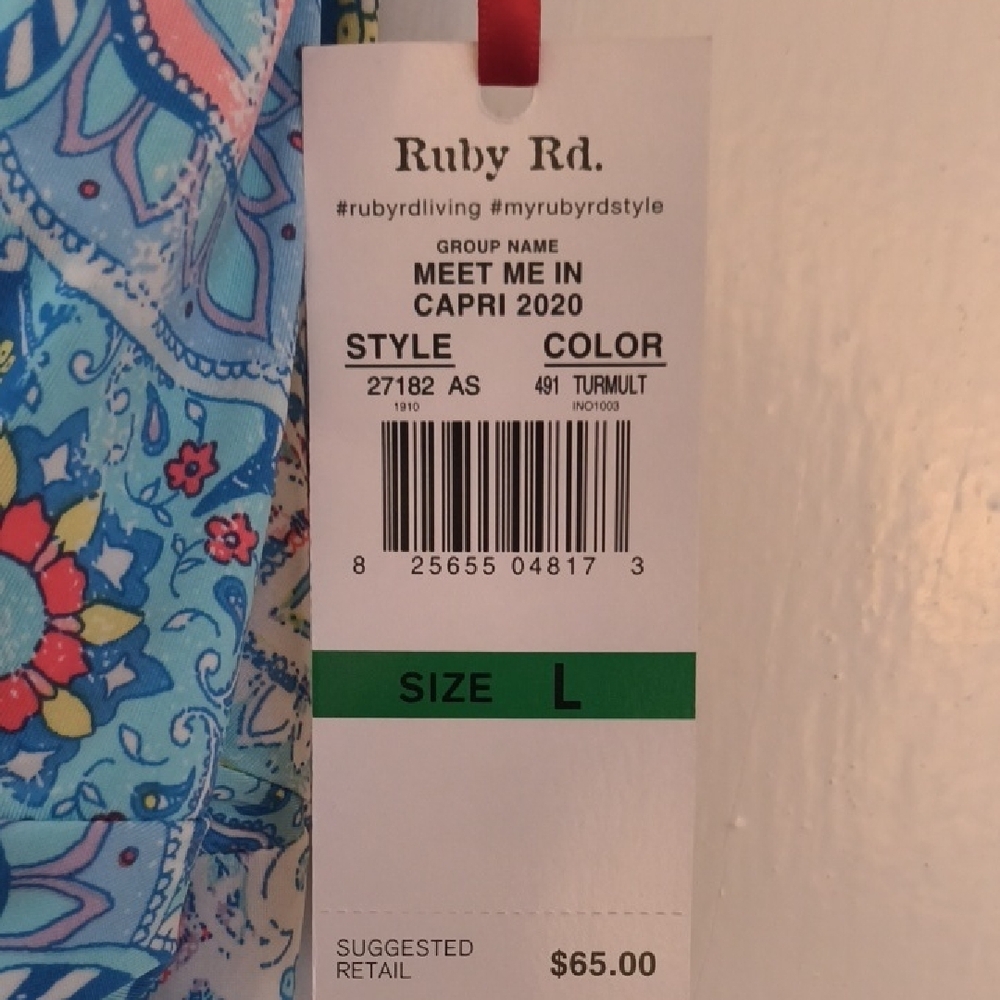 Ruby Rd. Patterned Sleeveless Dress - Picture 6 of 7